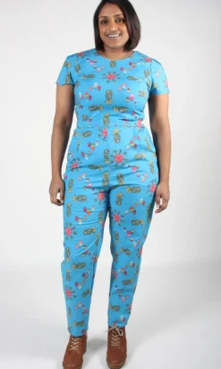 Auk Jumpsuit - Blue Pineapple Party