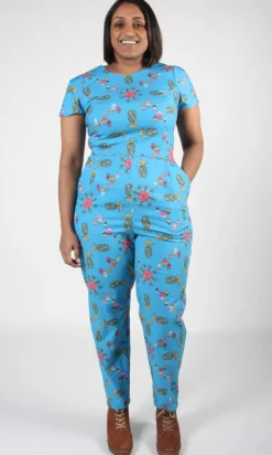 Auk Jumpsuit - Blue Pineapple Party