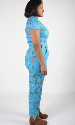 Auk Jumpsuit - Blue Pineapple Party