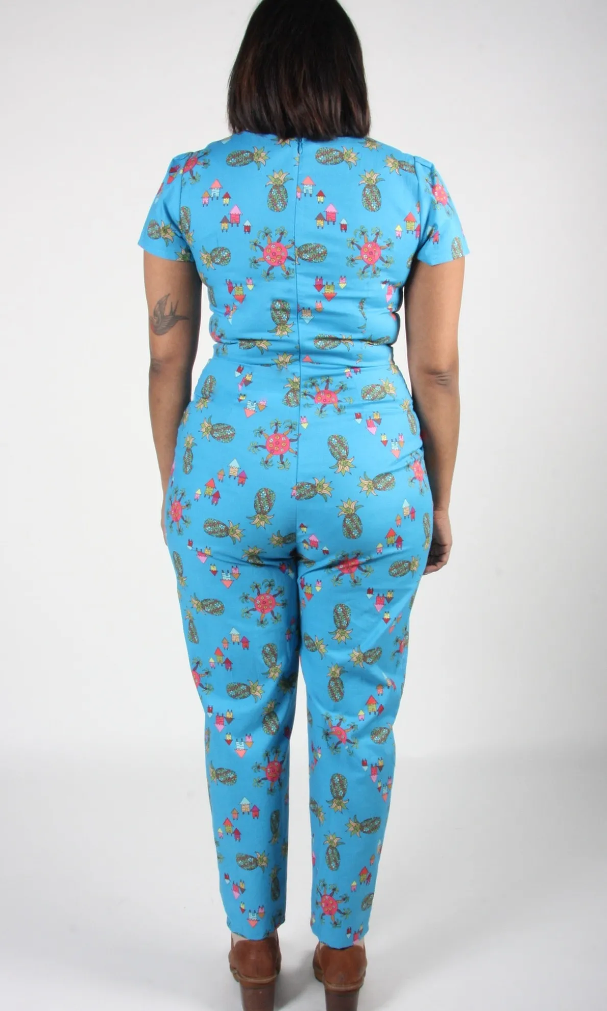 Auk Jumpsuit - Blue Pineapple Party