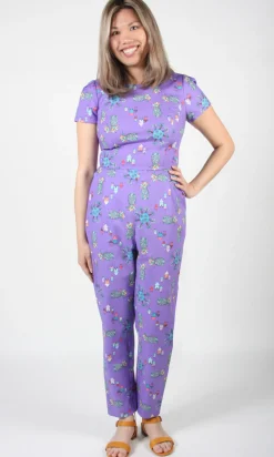 Auk Jumpsuit - Purple Pineapple Party
