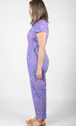 Auk Jumpsuit - Purple Pineapple Party