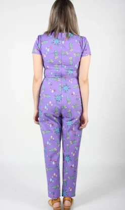 Auk Jumpsuit - Purple Pineapple Party