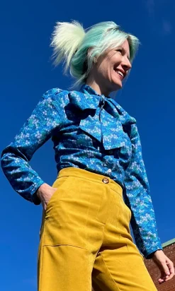 Bos'n Bird Blouse - Blue Veronica