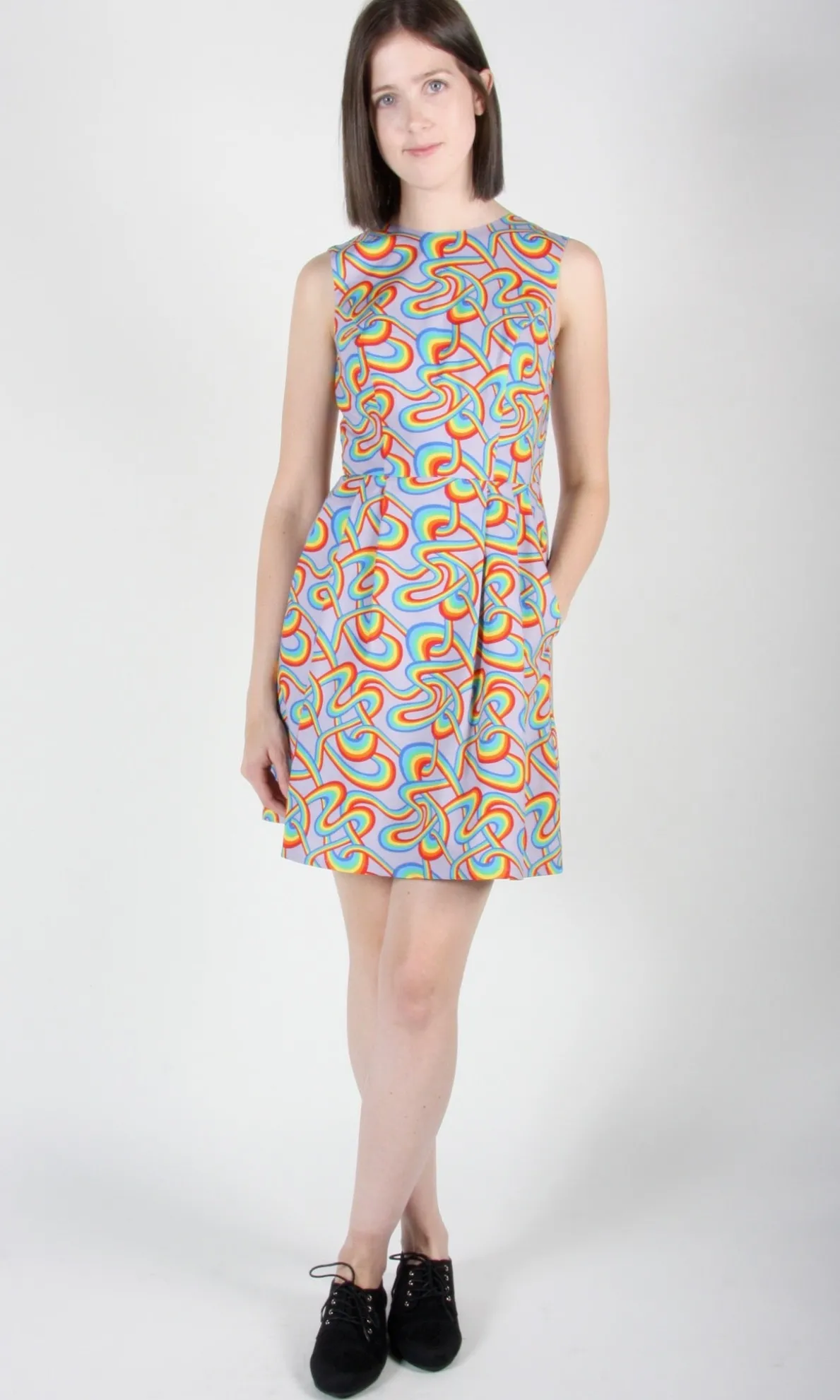 Bulbul Dress - Rainbow Tangle