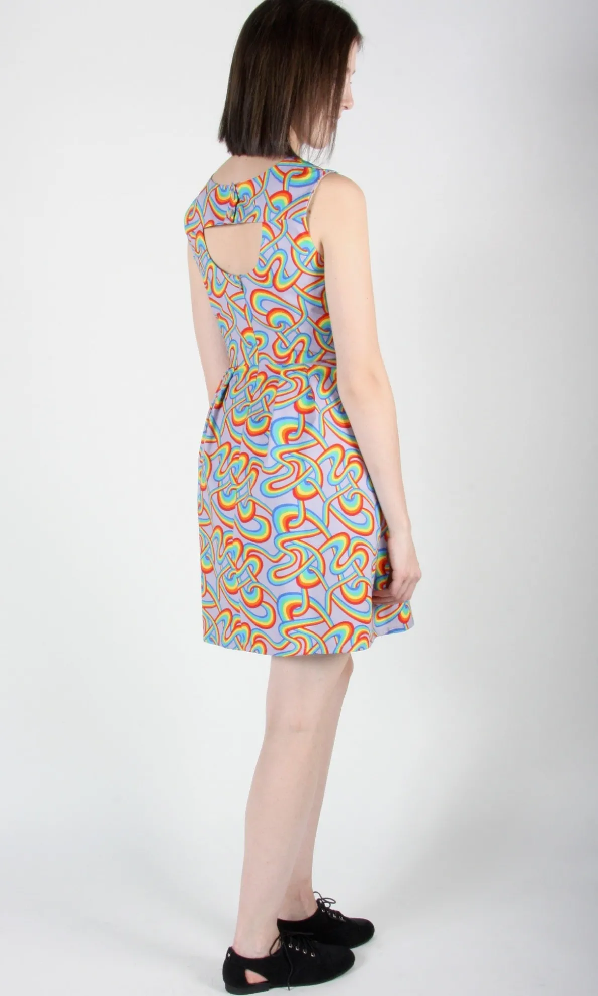 Bulbul Dress - Rainbow Tangle