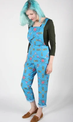 Bunting Overalls - Blue Pineapple Party