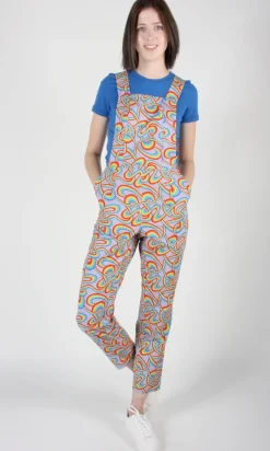 Bunting Overalls - Rainbow Tangle
