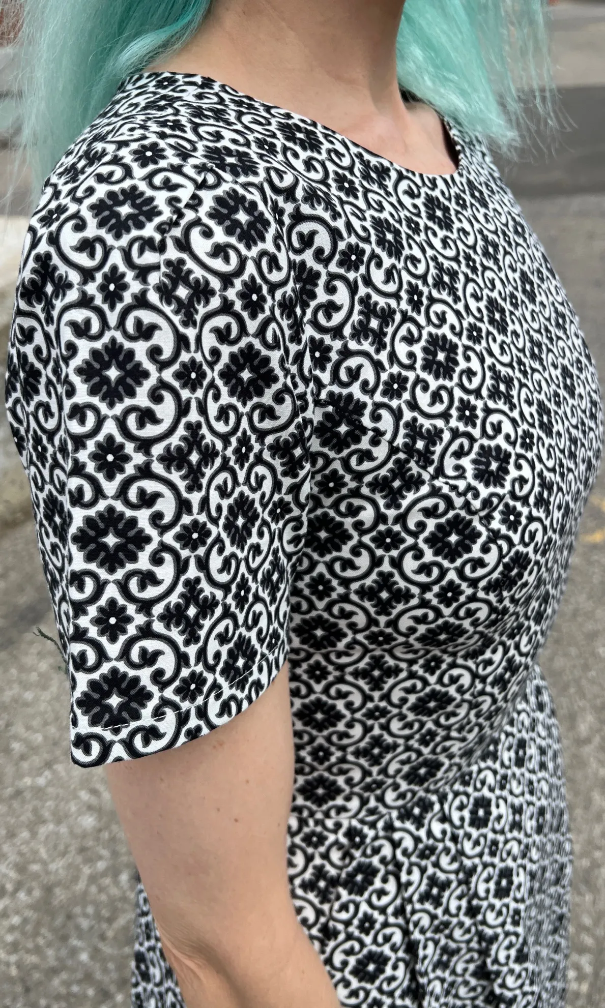 Buttonquail Dress - Quatrefoil