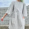 Chimney Swift Dress - Ticking Stripe