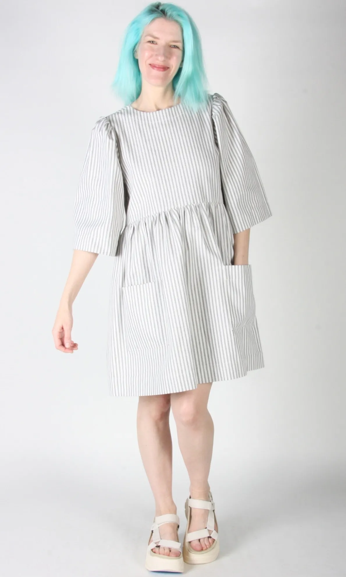 Chimney Swift Dress - Ticking Stripe