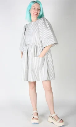 Chimney Swift Dress - Ticking Stripe