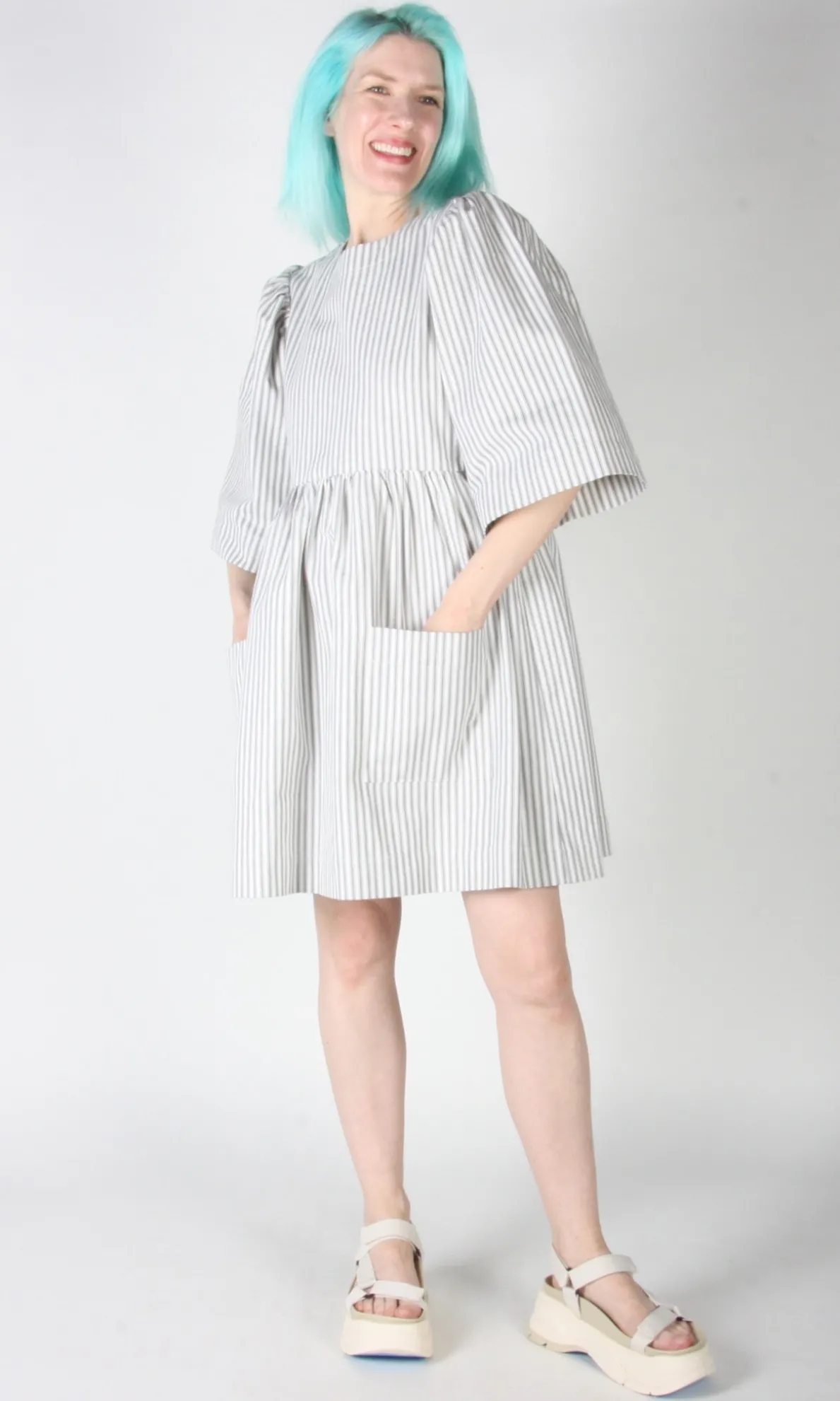 Chimney Swift Dress - Ticking Stripe
