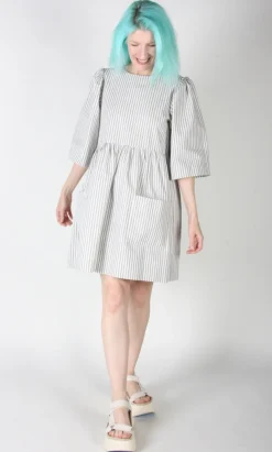 Chimney Swift Dress - Ticking Stripe