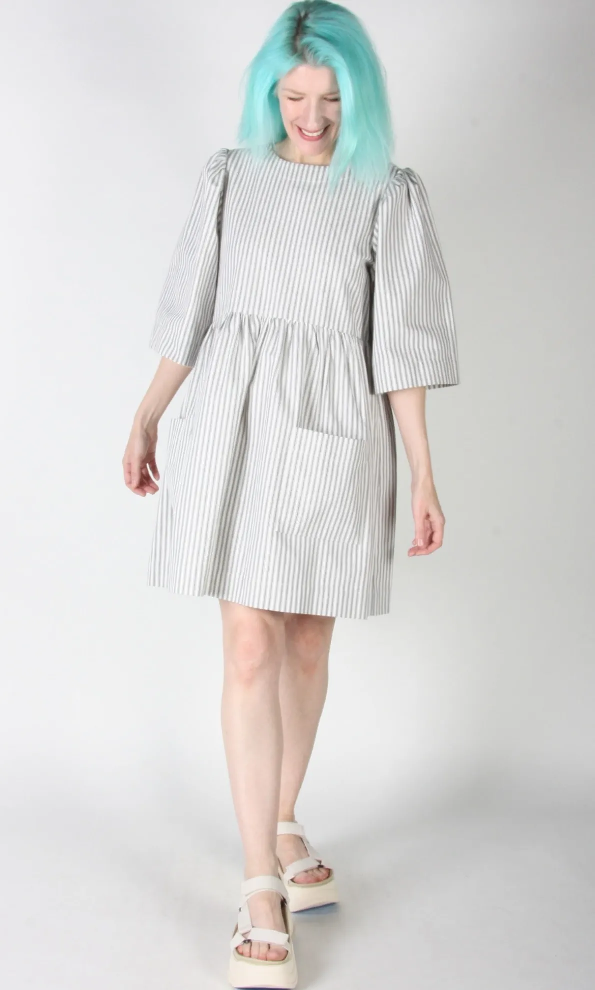 Chimney Swift Dress - Ticking Stripe