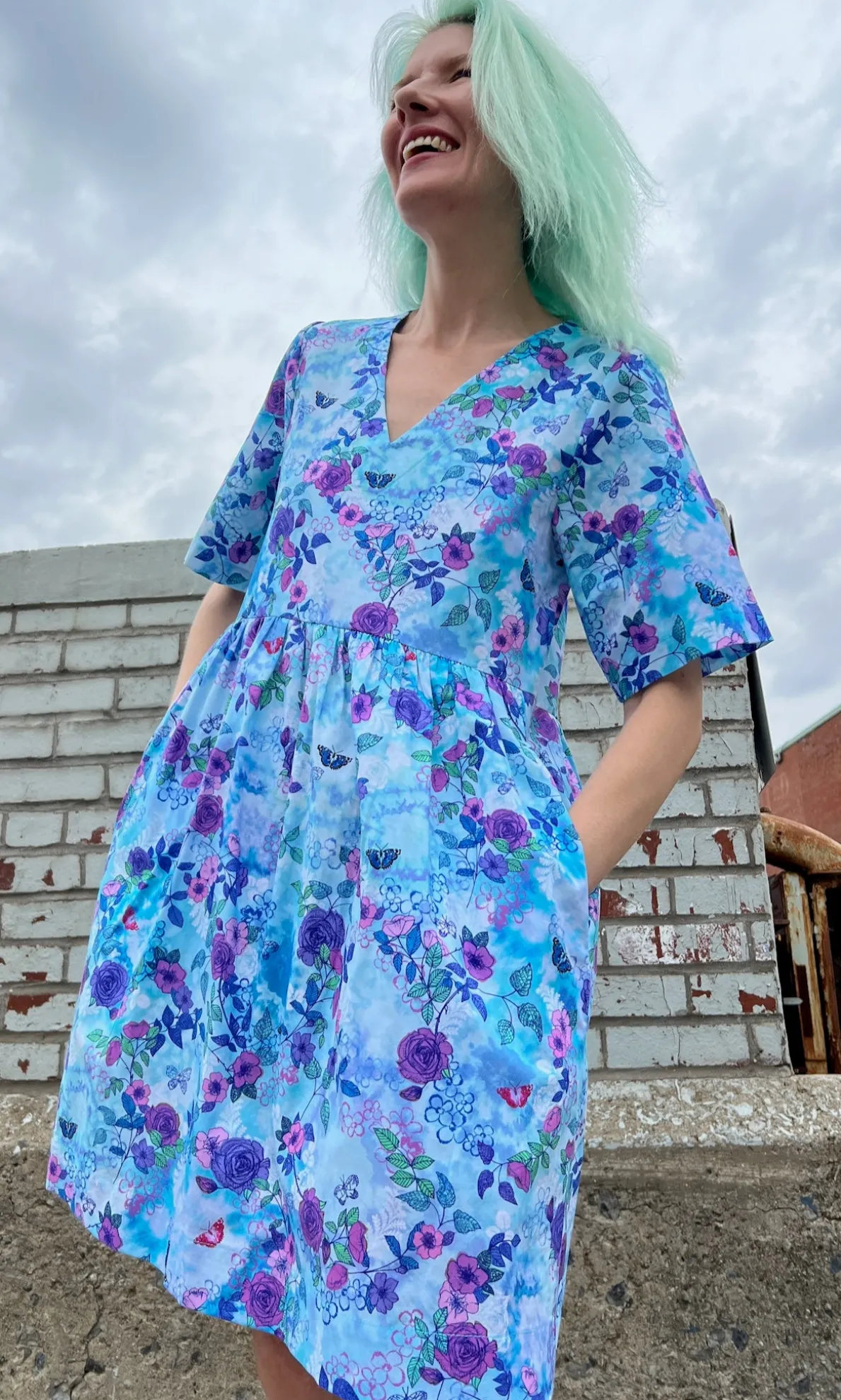 Citril Finch Dress - Have a Nice Day!