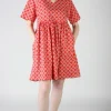 Citril Finch Dress - Red Patches