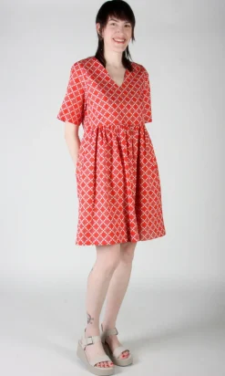 Citril Finch Dress - Red Patches