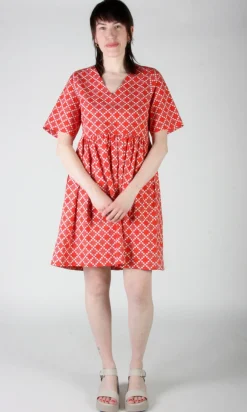 Citril Finch Dress - Red Patches
