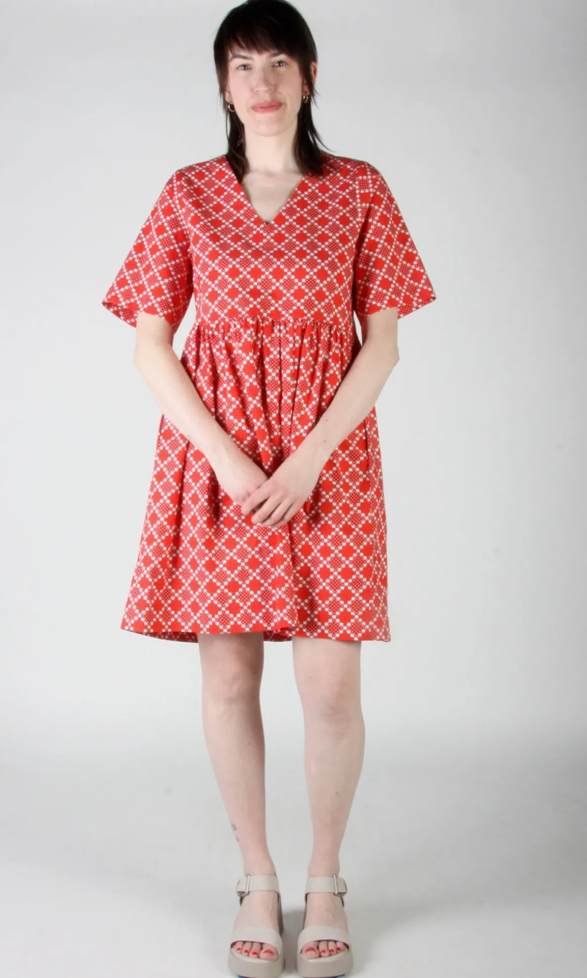 Citril Finch Dress - Red Patches