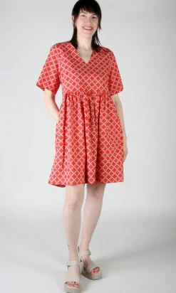 Citril Finch Dress - Red Patches