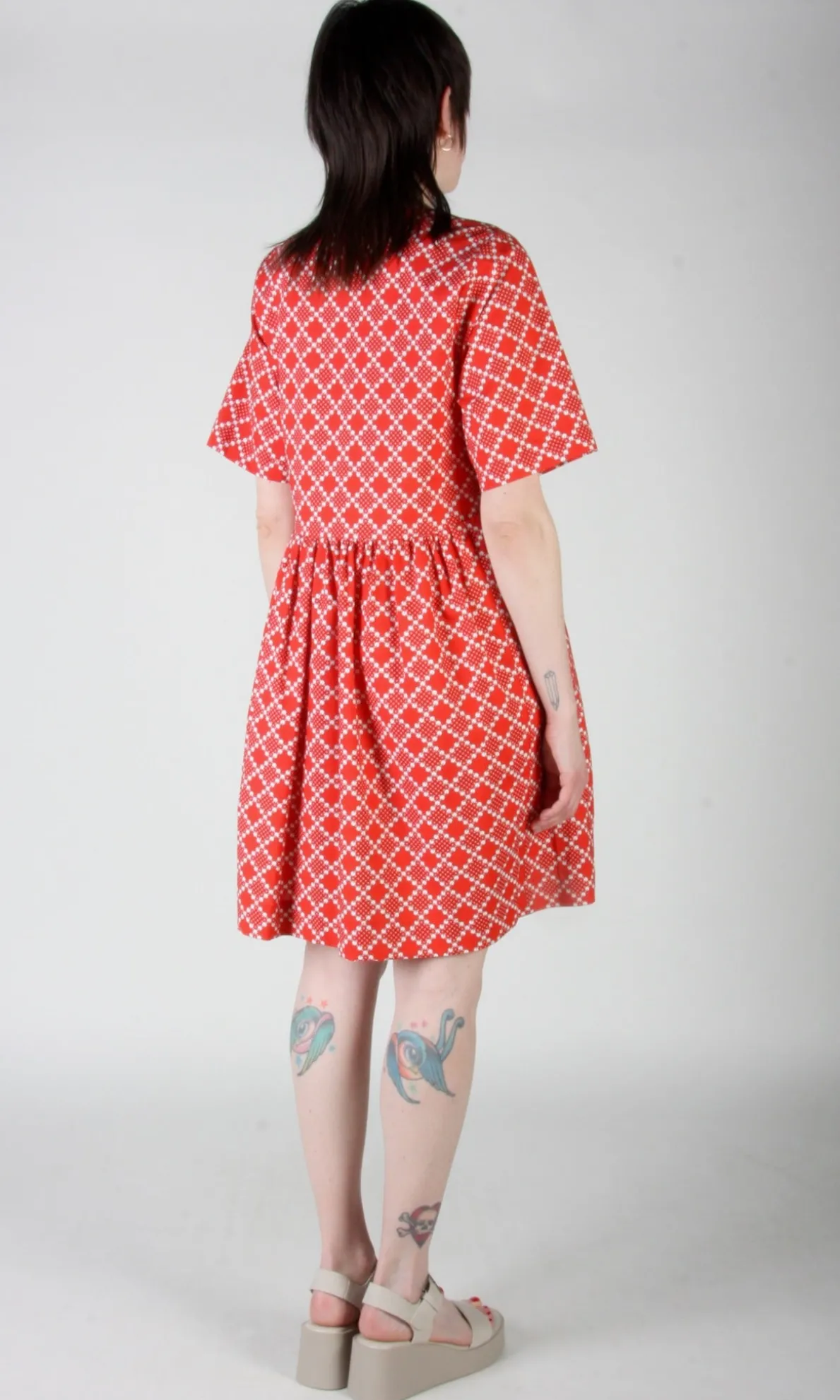 Citril Finch Dress - Red Patches