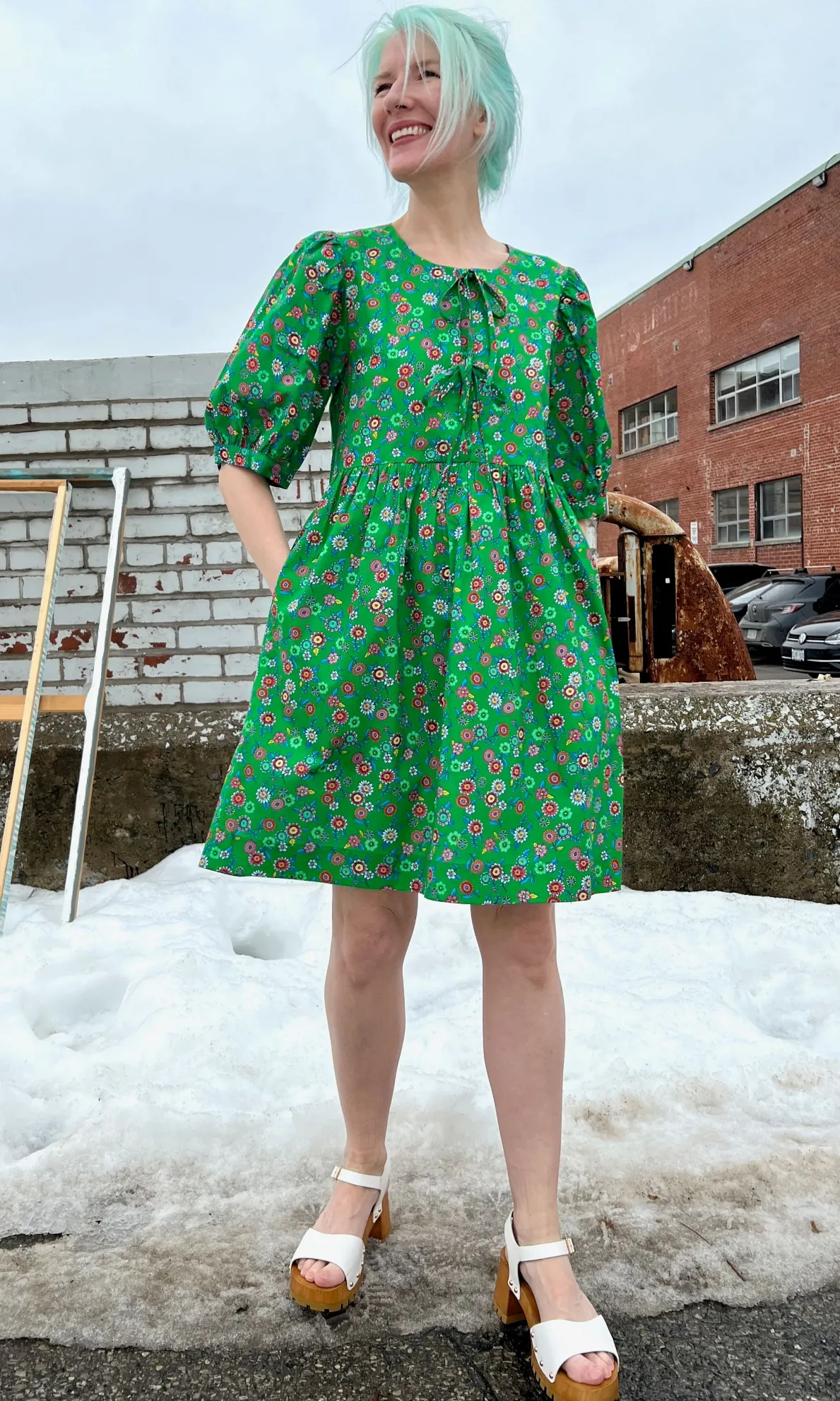 Corvid Dress - Straw Flower