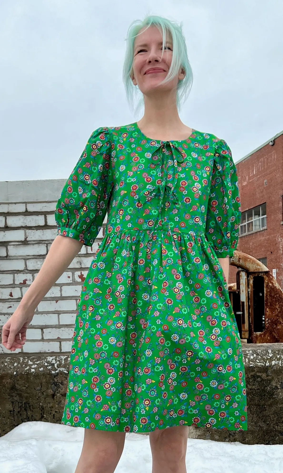 Corvid Dress - Straw Flower