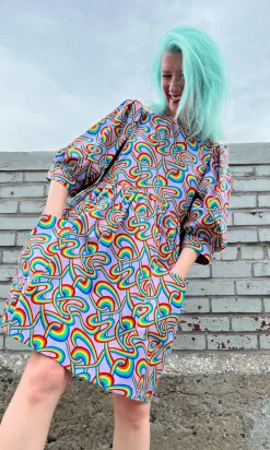 Devil Downhead Dress - Rainbow Tangle