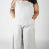 Dusky Greygone Jumpsuit - Ticking Stripe