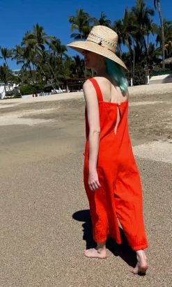 Dusky Greygone Jumpsuit - Blood Orange