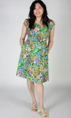 Gallinule Dress - Parrot Jungle
