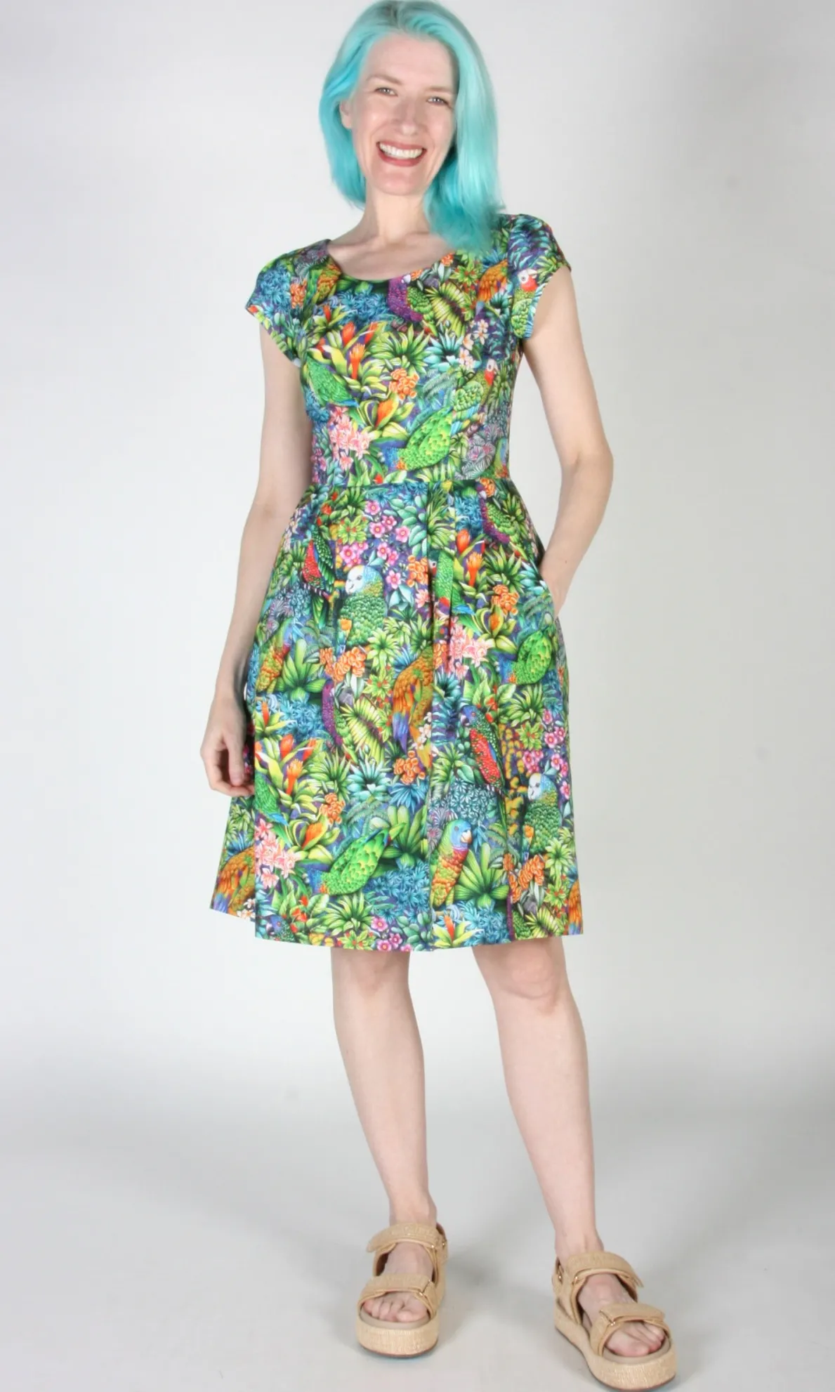 Gallinule Dress - Parrot Jungle
