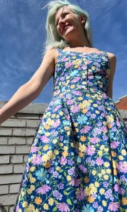 Grosbeak Dress - Blue Meadow