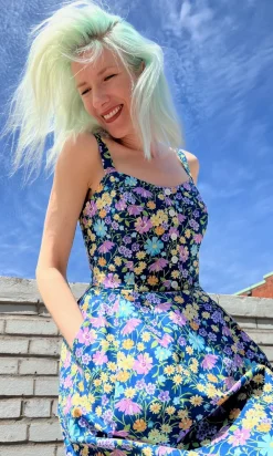 Grosbeak Dress - Blue Meadow