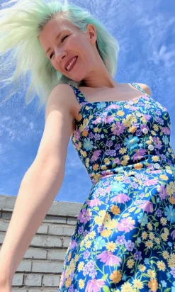 Grosbeak Dress - Blue Meadow