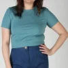 Hazel Grouse Tee - Deco Blue