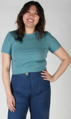 Hazel Grouse Tee - Deco Blue