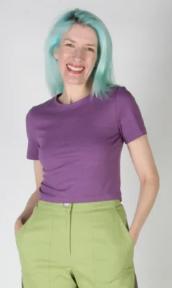 Hazel Grouse Tee - Grape