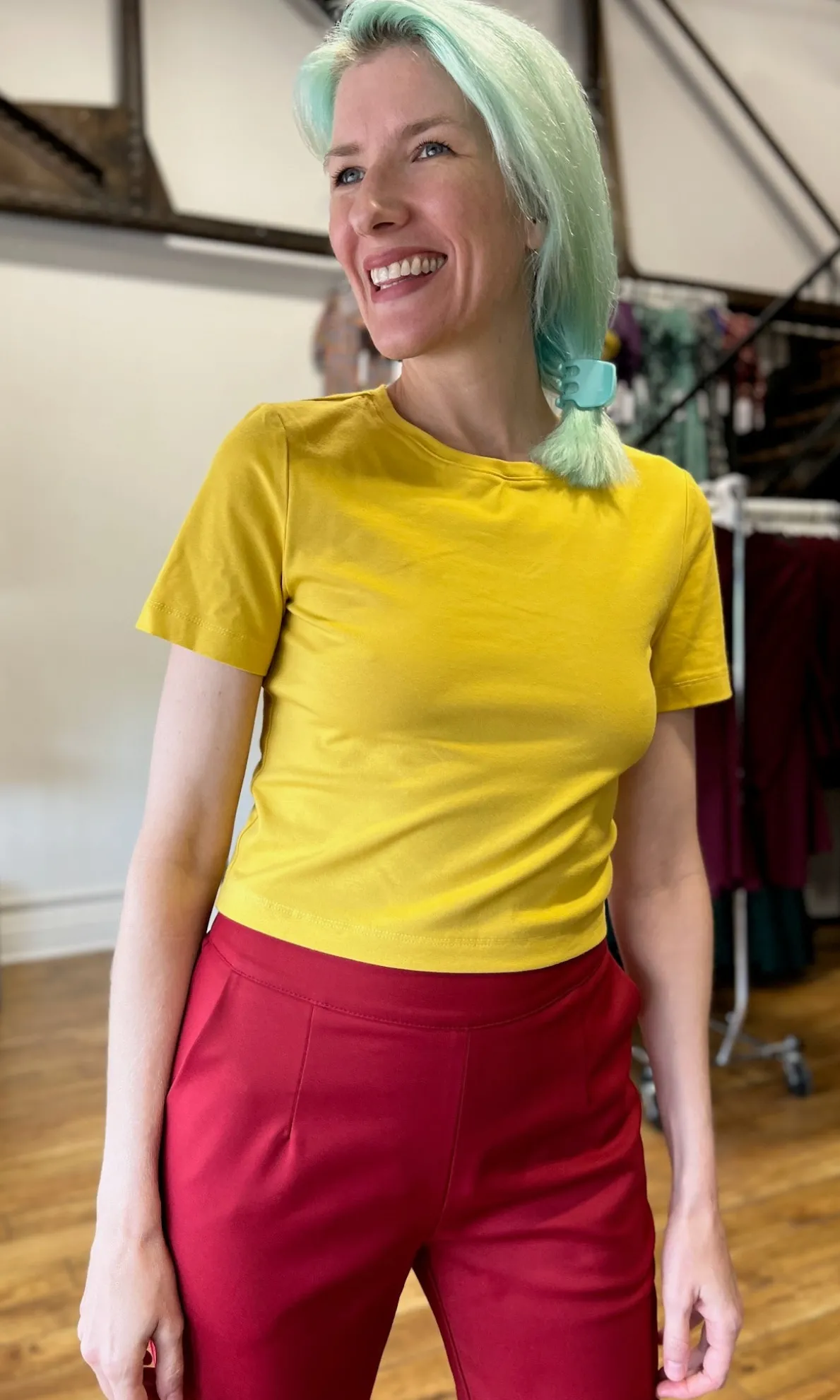 Hazel Grouse Tee - Mustard