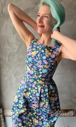 Myrmidon Dress - Blue Meadow