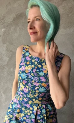 Myrmidon Dress - Blue Meadow