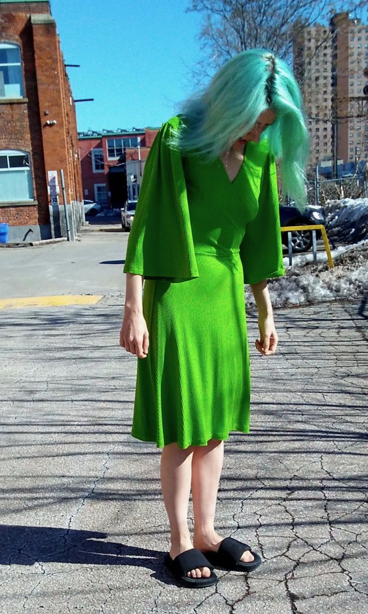 Palmcreeper Dress - Lime