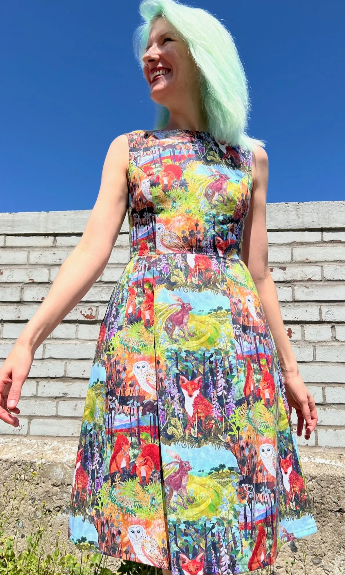 Peafowl Dress - Hedgerow
