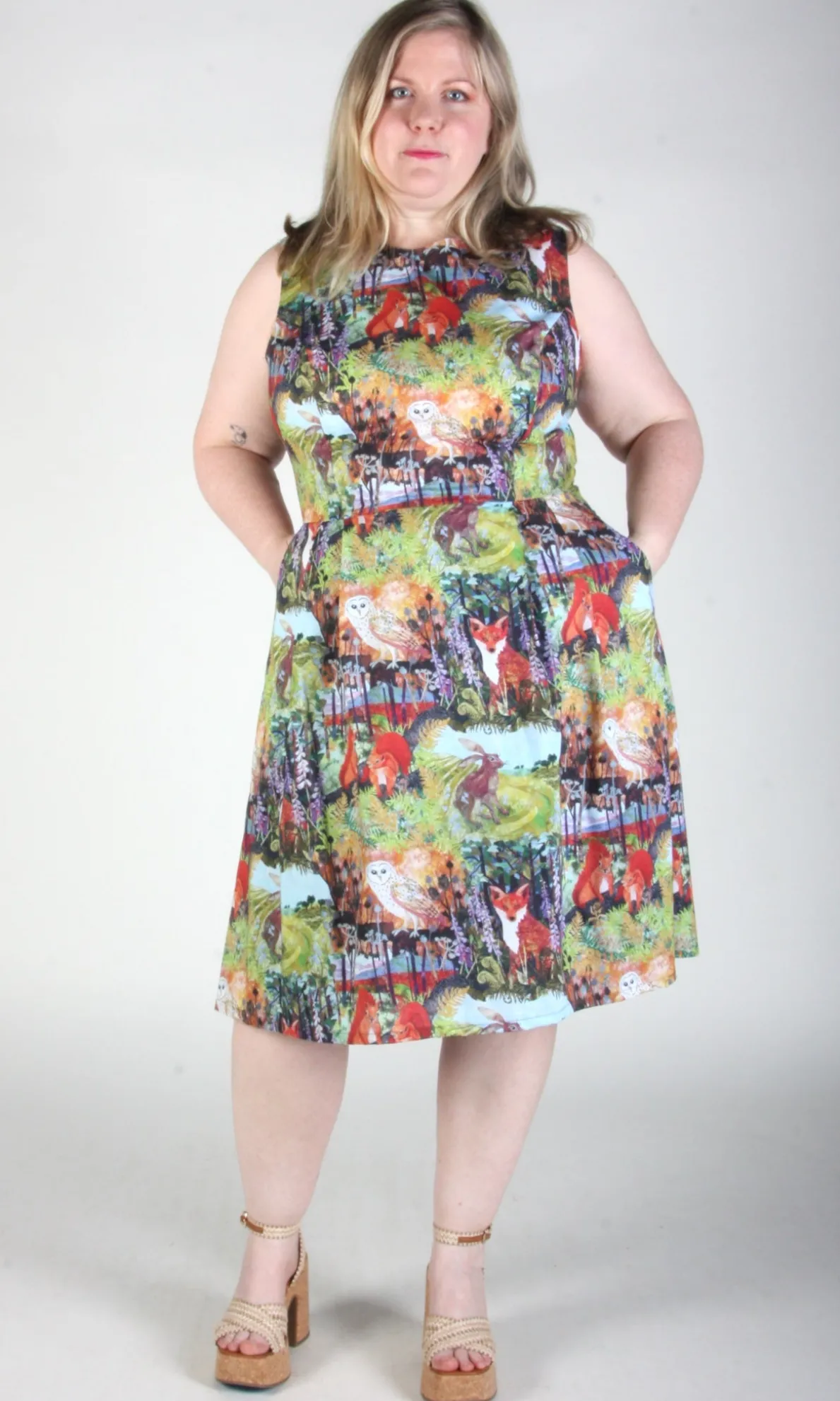 Peafowl Dress - Hedgerow