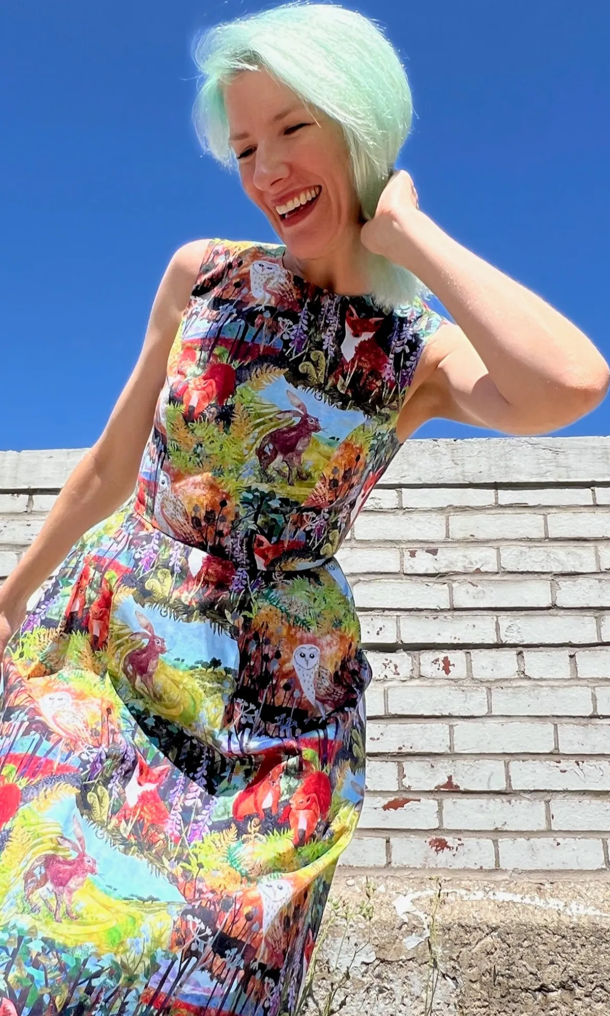 Peafowl Dress - Hedgerow