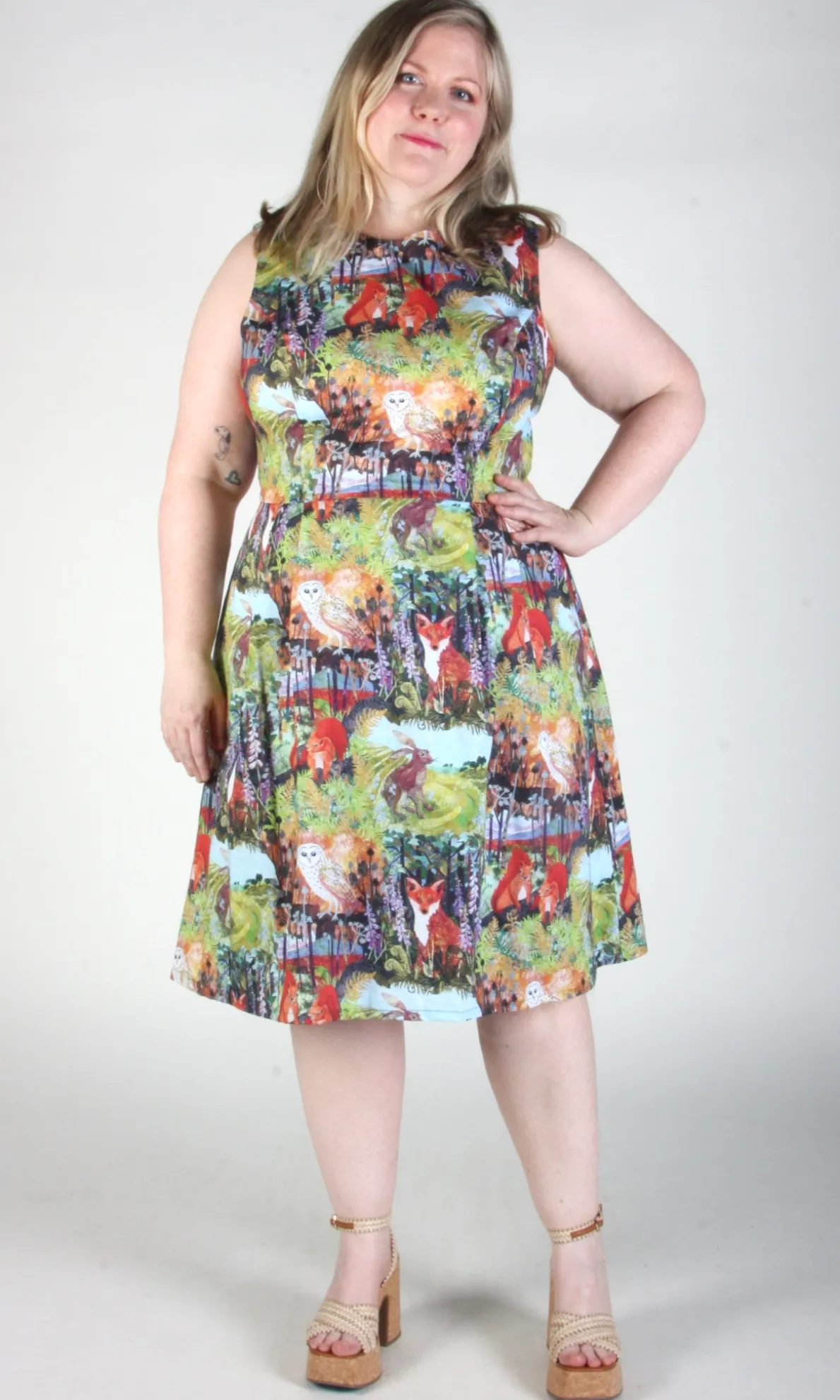 Peafowl Dress - Hedgerow
