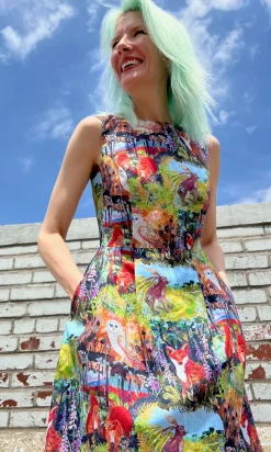 Peafowl Dress - Hedgerow