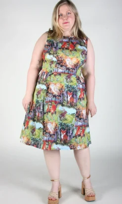 Peafowl Dress - Hedgerow