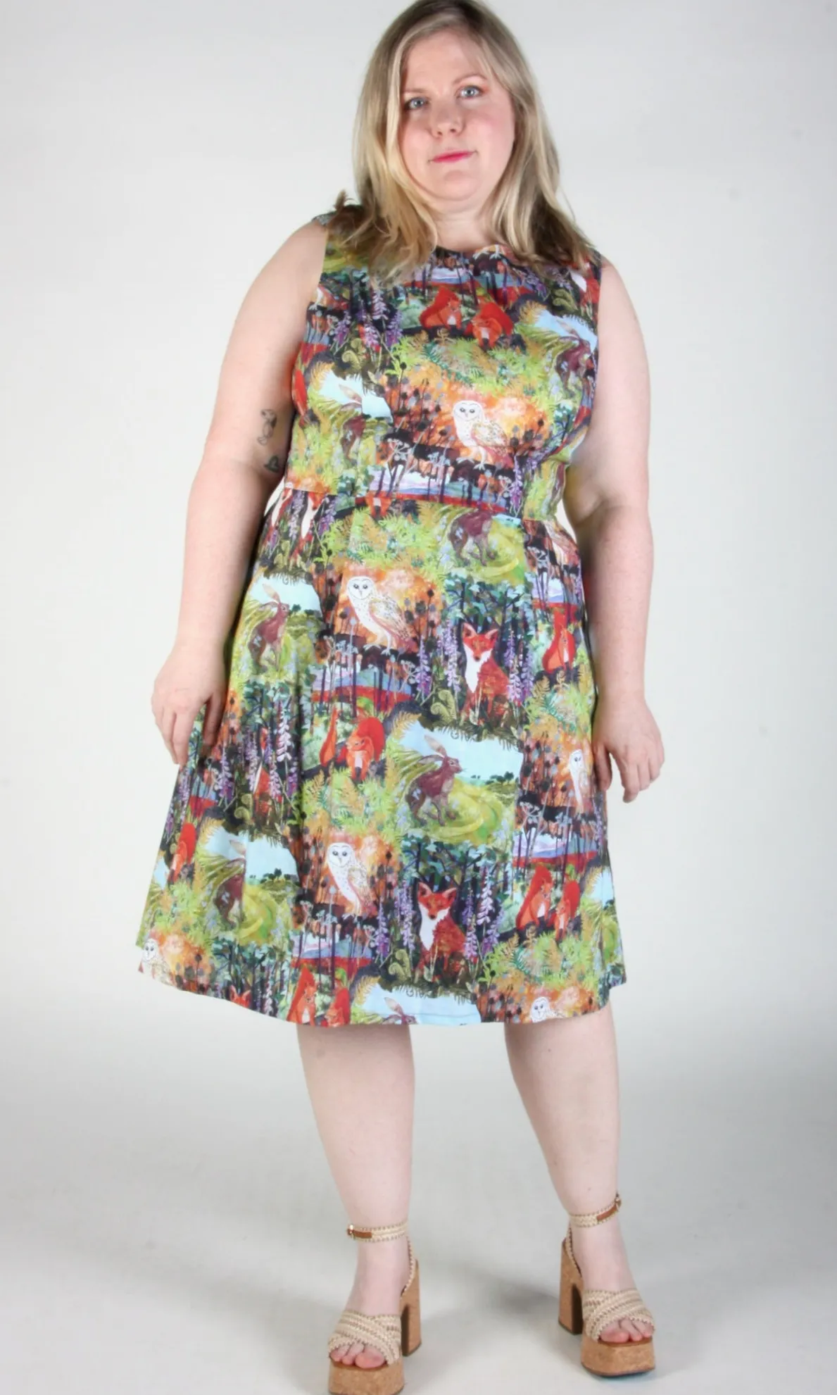 Peafowl Dress - Hedgerow